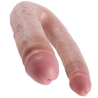 KING COCK - U-SHAPED LARGE DOUBLE TROUBLE FLESH 17.8 CM - PD5515-21 - Teknashop Ltd