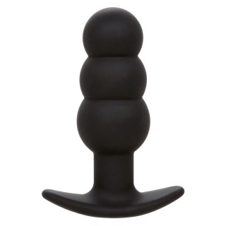 CALEXOTICS - ROCK BOTTOM BEADED ANAL PLUG 10 VIBRATIONS SILICONE BLACK - D-241435 - Teknashop Ltd