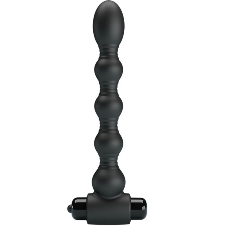 PRETTY LOVE - LYNN SILICONE ANAL PLUG 10 VIBRATIONS BLACK - D-242424 - Teknashop Ltd