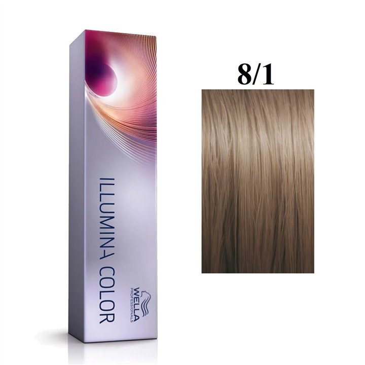 Wella Professionals, Illumina Color, Permanent Hair Dye, 8/1 , 60 ml - Teknashop Ltd