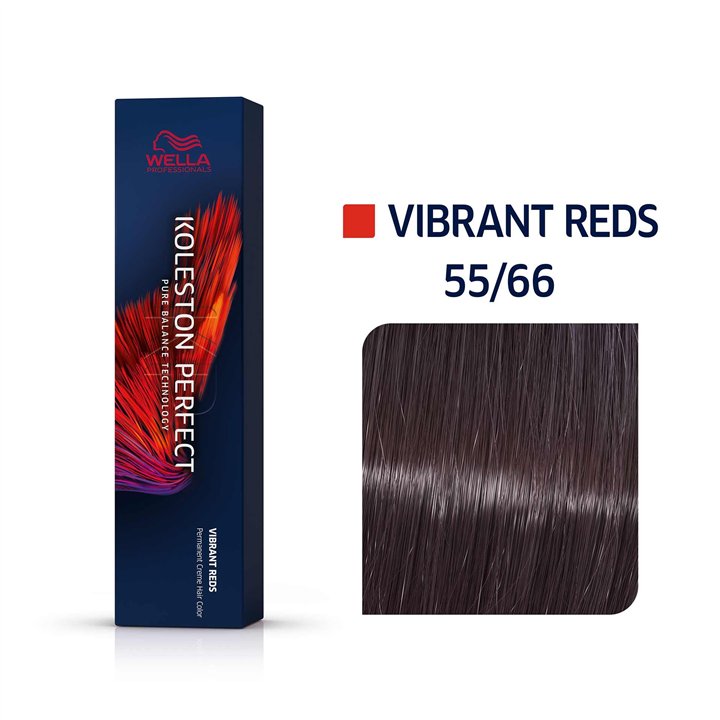 Wella Professionals, Koleston Perfect, Permanent Hair Dye, 55/66 Light Chestnut Deep Violet Intense, 60 ml - Teknashop Ltd