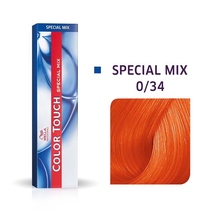 Wella Professionals, Color Touch Special Mix, Ammonia-Free, Semi-Permanent Hair Dye, 0/34 Golden Red, 60 ml - Teknashop Ltd