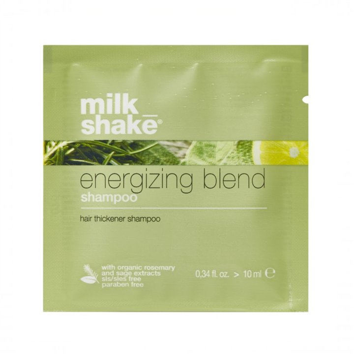 Milk Shake, Energizing Blend, Sulfates-Free, Hair Shampoo, Thickening, 10 ml - Teknashop Ltd