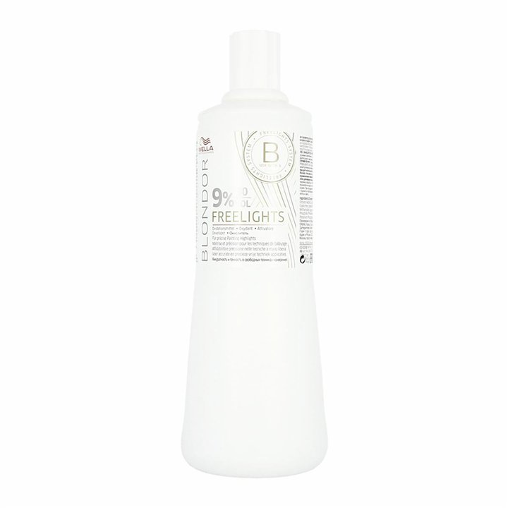 Wella Professionals, Blondor Freelight, For Color Refreshing, Hair Oxidant Lotion, 9%, 30 vol, 1000 ml - Teknashop Ltd
