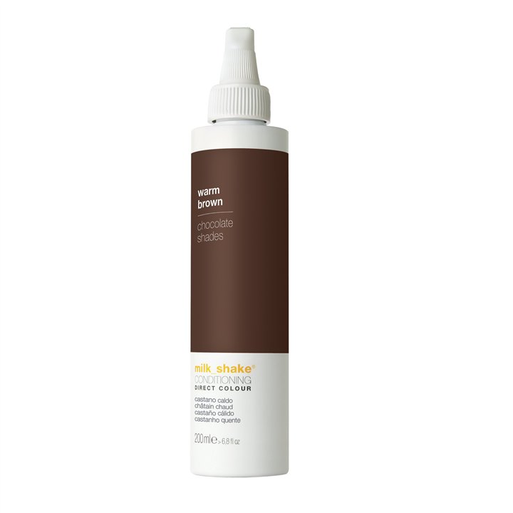 Milk Shake, Direct Colour, Ammonia-Free, Hair Colour Conditioner,  Warm Brown, 200 ml - Teknashop Ltd