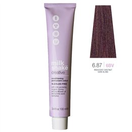 Milk Shake, Creative, SLS/SLES-Free, Permanent Hair Dye, 6.876BV Iridescent Chestnut Dark Blond, 100 ml - Teknashop Ltd