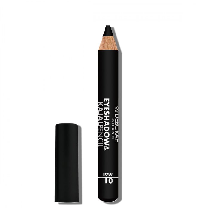 Deborah, Deborah, Blending, Matt, Eyeshadow & Kajal Eyeliner 2-In-1, 01, Black, 2 g - Teknashop Ltd