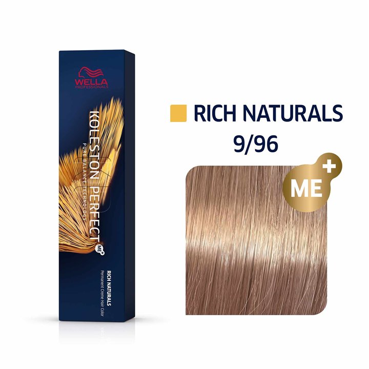 Wella Professionals, Koleston Perfect Me+, Permanent Hair Dye, 8/74 Light Blond Chestnut Red, 60 ml - Teknashop Ltd