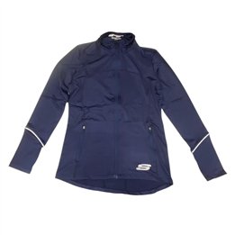 Skechers, Leia Mari, Sports Women Synthetic Jacket, Navy, Size 10 - Teknashop Ltd