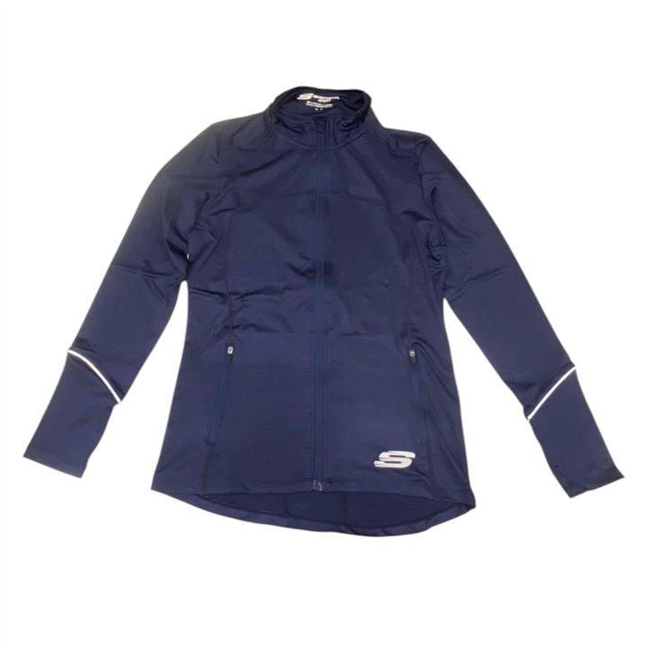 Skechers, Leia Mari, Sports Women Synthetic Jacket, Navy, Size 10 - Teknashop Ltd
