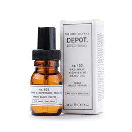 Depot, 400 Shave Specifics No. 403, Fresh Black Pepper, Softening, Pre-Shaving Oil, 30 ml - Teknashop Ltd