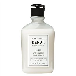 Depot, 500 Beard & Mustache Specifics No. 501, Pro-Vitamin B5, Beard Shampoo, Moisturizing & Clarifying, 250 ml - Teknashop Ltd