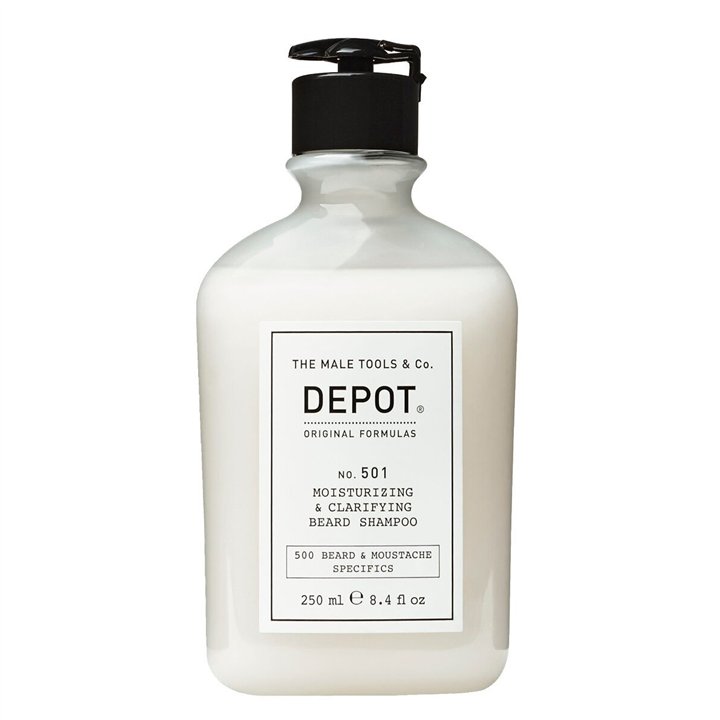 Depot, 500 Beard & Mustache Specifics No. 501, Pro-Vitamin B5, Beard Shampoo, Moisturizing & Clarifying, 250 ml - Teknashop Ltd