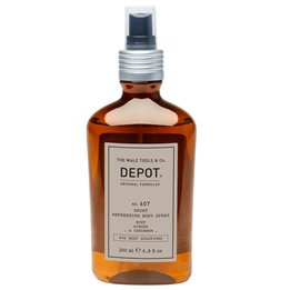 Depot, 600 Body Solutions No. 607, Botanical Complex, Refreshing, Body Spray, For Face & Body, Mint, Ginger & Cardamom, 200 ml -