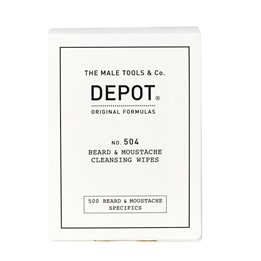 Set, Depot, 500 Beard & Mustache Specifics No. 504, Beard & Moustache Cleansing Wipes, 12 pcs - Teknashop Ltd