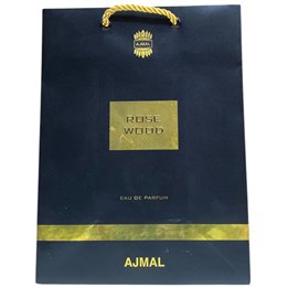 Ajmal, Rose Wood, Shopping, Cardboard Shopping Bag, Paper, Black - Teknashop Ltd