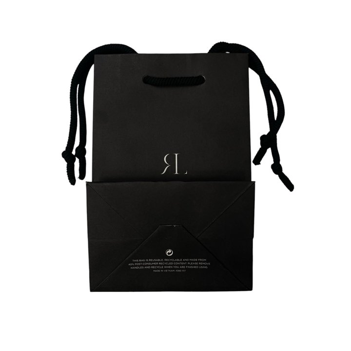 RevitaLash, RevitaLash, Shopping, Cardboard Shopping Bag, Paper, Black, Small - Teknashop Ltd