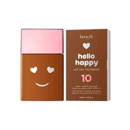 Benefit, Hello Happy Soft Blur, Matte Finish, Liquid Foundation, 10, Deep Warm, SPF 15, 30 ml - Teknashop Ltd