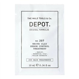 Depot, 200 Hair Treatments No. 207, Kaolin, Scalp Treatment Cream Mask, For Regulation Of Excessive Sebum, 10 ml - Teknashop Ltd