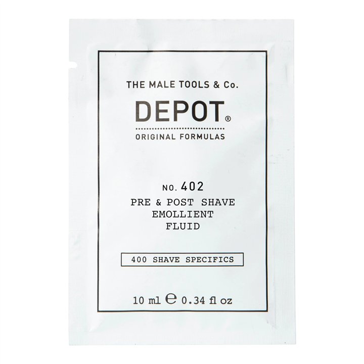 Depot, 400 Shave Specifics No. 402, Essential Oils, Soothing, Pre & Post Shaving Fluid, 10 ml - Teknashop Ltd