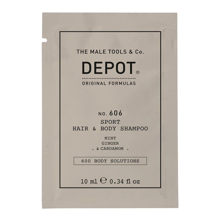 Depot, 600 Body Solutions  No. 606, Shower Gel & Shampoo 2-In-1, Botanical Complex, 10 ml - Teknashop Ltd
