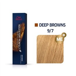 Wella Professionals, Koleston Perfect Me+, Permanent Hair Dye, 9/7 Bright Blond Chestnut, 60 ml - Teknashop Ltd