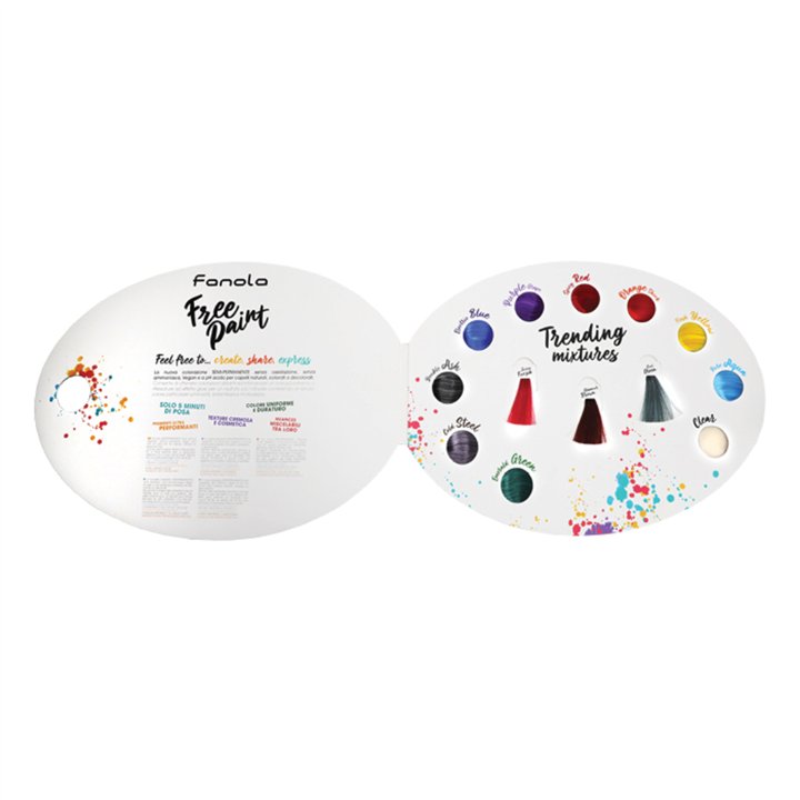 Fanola, Free Paint, Hair Colour Chart - Teknashop Ltd