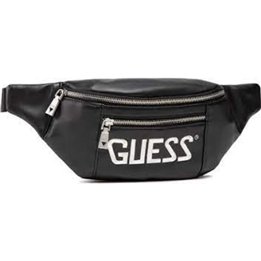 Guess, Salameda, Leather, Textile Fanny Pack, Black, 29,5/39 x 14 x 7 cm, For Men - Teknashop Ltd