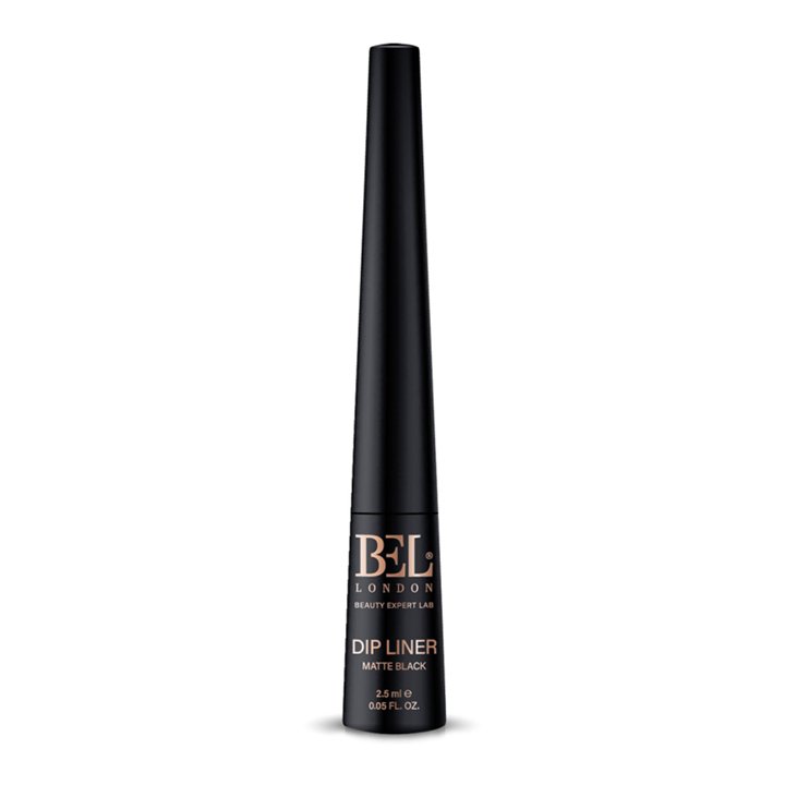 Bel London, Dip Liner, Aqua, Waterproof, Colour, Contouring, Liquid Eyeliner, Matte Black, 2.5 ml - Teknashop Ltd