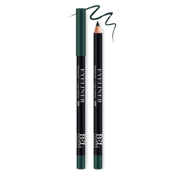Bel London, BEL London, Hydrogenated Vegetable Oil, Waterproof, Colour, Long Lasting, Gel Pencil Eyeliner, 205, Green, 0.78 g - 