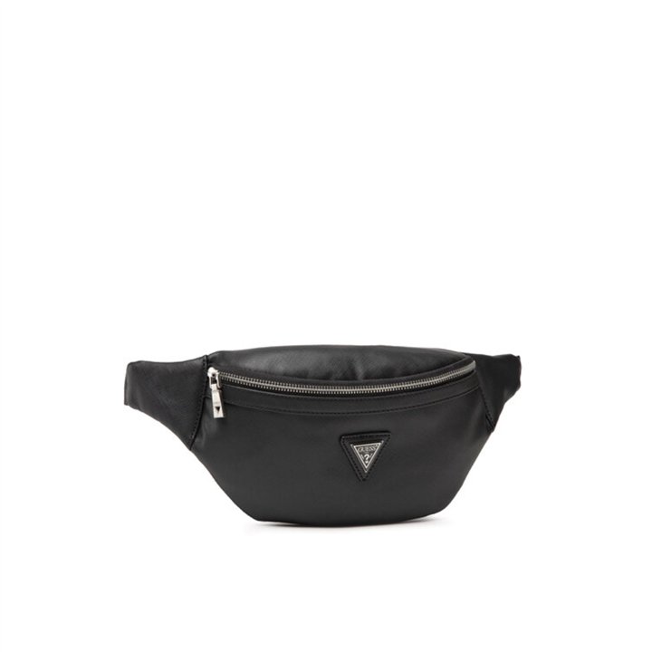 Guess, Certosa, Synthetic Leather, Textile Fanny Pack, hmcrts p1330, Black, 28 x 14 x 8 cm, For Men - Teknashop Ltd