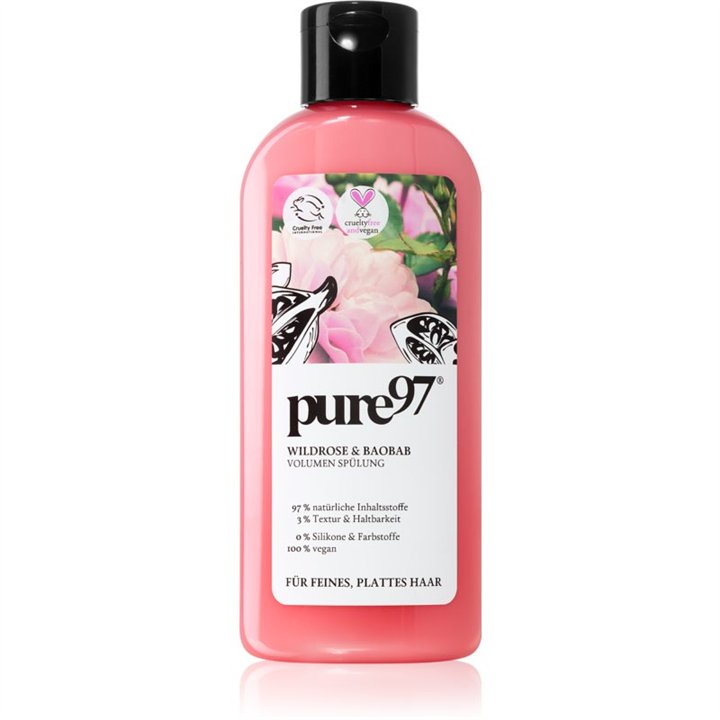 Pure97, Rose & Baobab, Hair Conditioner, For Volume, 200 ml - Teknashop Ltd