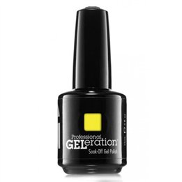Jessica, GELeration Colours, Semi-Permanent Nail Polish, GEL-788, Yellow Lightening, 15 ml - Teknashop Ltd