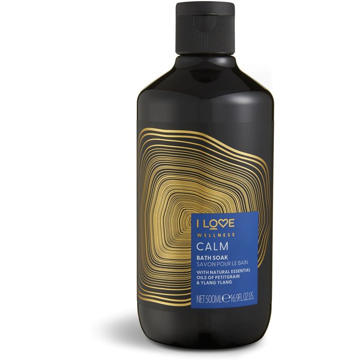 I Love, Wellness Calm, Essential Oils, Bath Soak, 500 ml - Teknashop Ltd