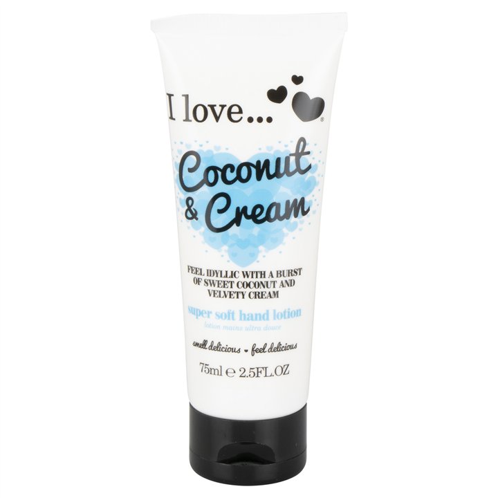 I Love, I Love..., Hydrating, Hand Lotion, Coconut & Cream, 75 ml - Teknashop Ltd