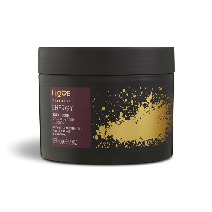 I Love, Wellness Energy, Vegan, Exfoliating, Body Scrub, 350 g - Teknashop Ltd