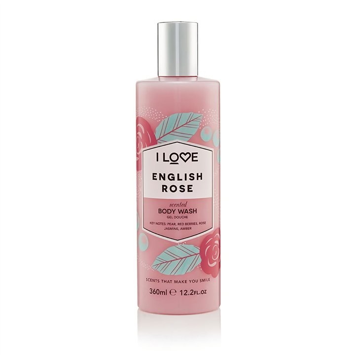 I Love, English Rose, Hydrating, Shower Gel, 360 ml - Teknashop Ltd