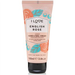 I Love, Signature Collection, English Rose, Moisturizing, Hand & Nail Cream, English Rose, 100 ml - Teknashop Ltd