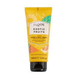 I Love, Signature Collection, Moisturizing, Hand & Nail Cream, Exotic Fruits, 100 ml - Teknashop Ltd