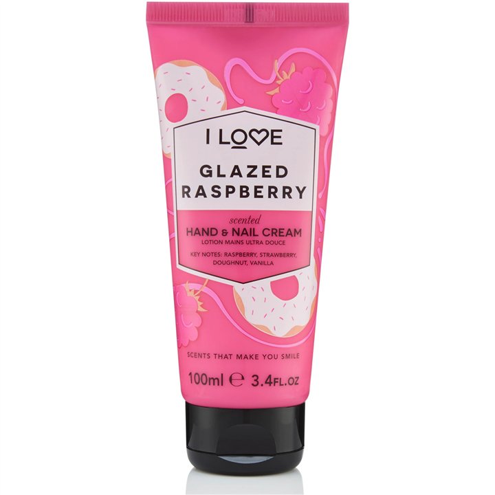 I Love, Signature Collection, Moisturizing, Hand & Nail Cream, Glazed Raspberry, 100 ml - Teknashop Ltd