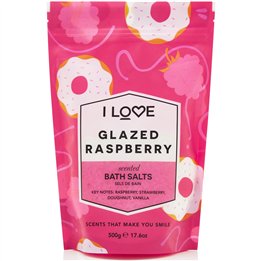I Love, Signature Collection, Glazed Raspberry, Bath Salt, 500 g - Teknashop Ltd