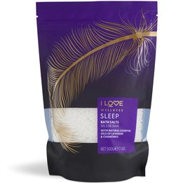 I Love, Wellness Sleep, Essential Oils, Bath Salt, 500 g - Teknashop Ltd