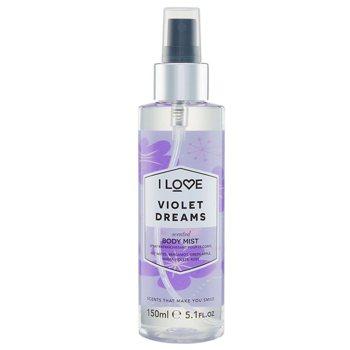 I Love, Signature Collection, Vegan, Mist Spray, Violet Dreams, All Over The Body, 165 ml - Teknashop Ltd