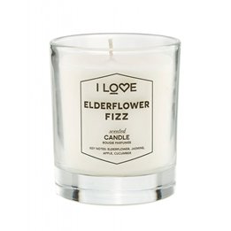 I Love, Elderflower Fizz, Raspberry, Scented Candle, 160 g - Teknashop Ltd