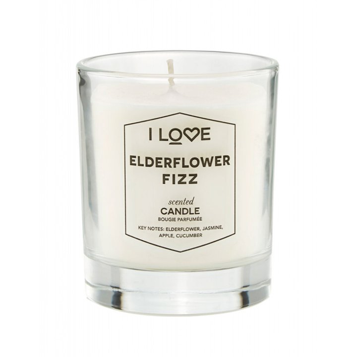 I Love, Elderflower Fizz, Raspberry, Scented Candle, 160 g - Teknashop Ltd