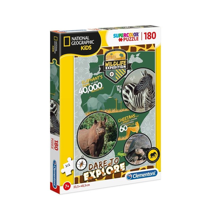 Clementoni, National Geographic Kids, Jigsaw Puzzles 180 pcs - Teknashop Ltd