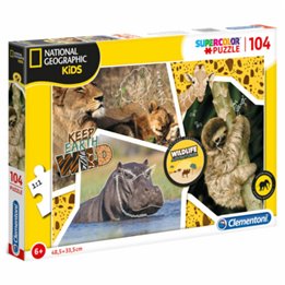 Clementoni, National Geographic Wild, Jigsaw Puzzles 104 pcs - Teknashop Ltd