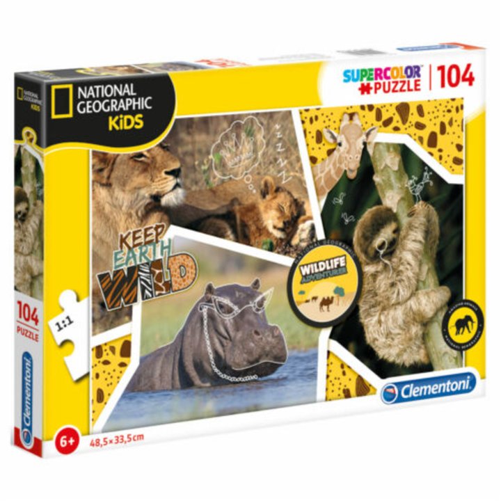 Clementoni, National Geographic Wild, Jigsaw Puzzles 104 pcs - Teknashop Ltd