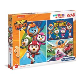 Set Trio, Clementoni, Top Wings, Jigsaw Puzzles 3x48 pcs - Teknashop Ltd