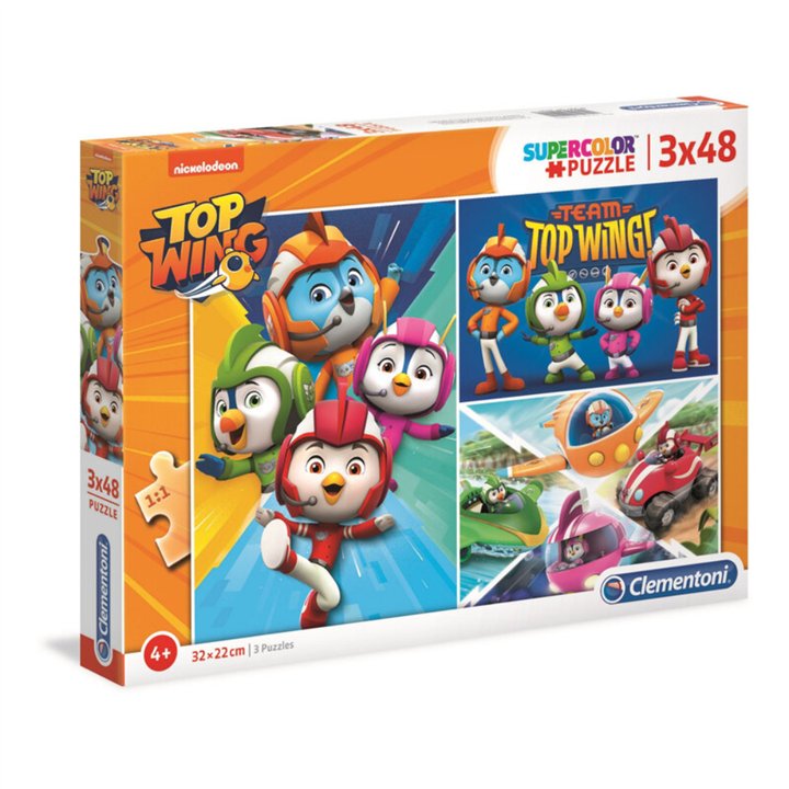 Set Trio, Clementoni, Top Wings, Jigsaw Puzzles 3x48 pcs - Teknashop Ltd
